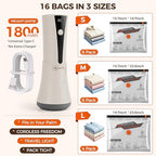 Vacuum Seal Bags for Clothing Travel with Electric Pump,16 Pack - Image 4