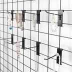HUHOLE 60 Pack Black Gridwall Hooks, 2", 4", 6" Inch Display Hangers - Image 6