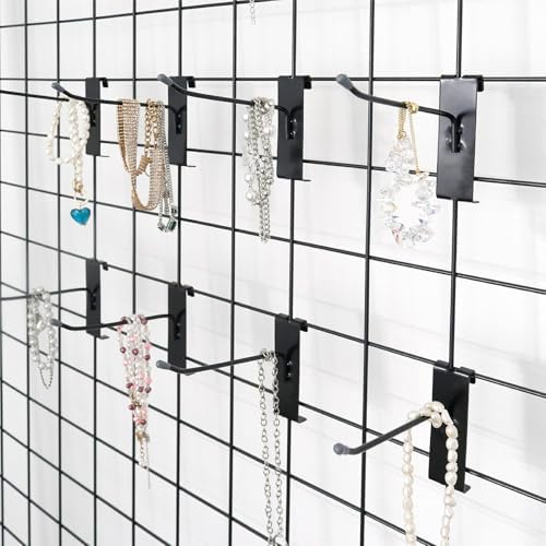 HUHOLE 60 Pack Black Gridwall Hooks, 2", 4", 6" Inch Display Hangers - Image 6