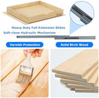 WelFurGeer Premium Birchwood Pull-Out Cabinet Drawers, 26" W x 21" D Pull Out Cabinet Organizer, Heavy-Duty Cabinet Organizer with Easy Installation, Space-Saving Pullout Drawer for Home & Kitchen - Image 4