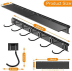 TORACK Wall Mounted Bike Storage Rack with Shelf, 6 Bikes Hangers - Image 4