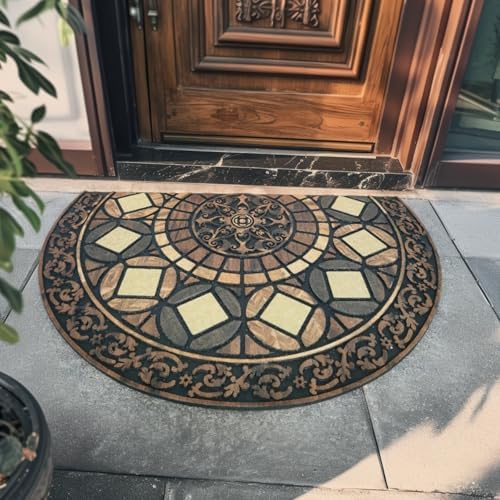 CHICHIC Entrance Door Mat Large 24 x 36 Inch Entry Way Doormat Front Door Rugs Outdoors Heavy Duty Welcome Mat Non Slip Rubber Back Low Profile for Garage, Patio, High Traffic Area, Coffee - Image 7
