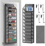 10 - Pocket Over - the - Door Hanging Shoe Organizers & Rack, Made of Sturdy 600D Oxford + Non - Woven Fabric, Space - Saving Storage for Shoes, Boots & More (Gray) by Cotohim