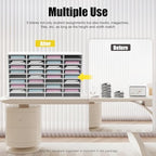 Literature Organizer, 36 Slots Compartments Mail Organizer, Literature Organizers for Office, Paper Shelves Classroom Mailbox, for Office Home School(White) - Image 5