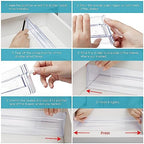 Vtopmart Drawer Dividers Organizers 4 Pack, Adjustable 3.2" High Expandable from 12.2-21.4" Kitchen Drawer Organizer, Clear Plastic Drawers Separators for Clothing, Installed by Double-sided Tape - Image 2