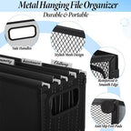 2 Pack Hanging File Holder, 10 Hanging Folders,Black,Small - Image 4