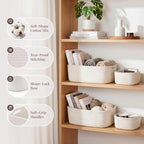 Storage Baskets for Shelves, 5 Pack, 2 Sizes Organizer Bins - Image 3