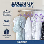 Zober Purple Velvet Hangers 50 Pack, Slim Non Slip Clothes Hangers - Image 4