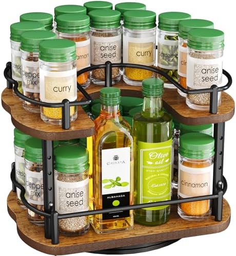 SNTD Spice Organization for Cabinet, Lazy Susan Spice Rack, 10 in by SNTD