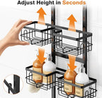 Shower Caddy Hanging, Adjustable Bathroom Organizer 3 Tier Shelf Rustproof - Image 4