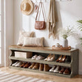 Tribesigns 55 Inch Entryway Bench with Shoe Storage, 3-Tier Shoe Rack Bench by Tribesigns