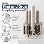 Blow Dryer Holder for Dyson Airwrap & Shark FlexStyle (White) - Image 2