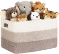 60L Woven Laundry Basket Hamper with Handles, Gradient Brown by SunNewt