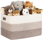 60L Woven Laundry Basket Hamper with Handles, Gradient Brown by SunNewt