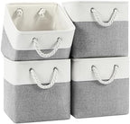 Patvingot 11-Inch Fabric Cube Storage Bins with Handles,4 Pack,Foldable by Patvingot
