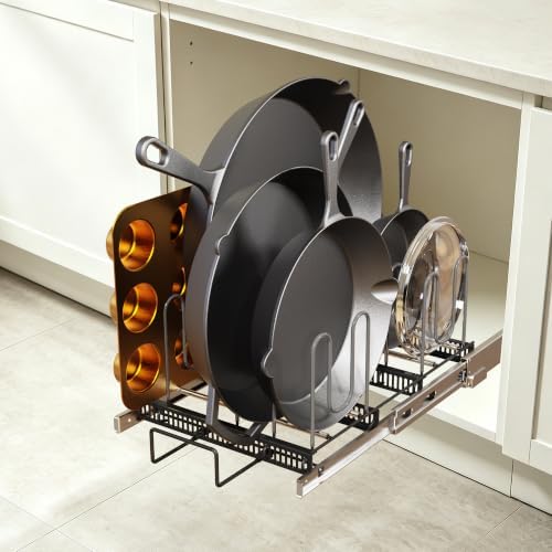 Under Cabinet Pull Out Pots and Pans Organizer by Unknown