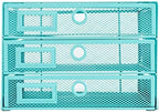 Annova Desk Organizer Wire Mesh 3 Tier Sliding Drawers Paper Sorter/Multifunctional/Premium Solid Construction for Letters, Documents, Mail, Files, Paper, Kids' Art Supplies (Turquoise) - Image 6