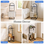 Toilet Paper Holder Stand Freestanding with Storage Basket for Bathroom - Image 5