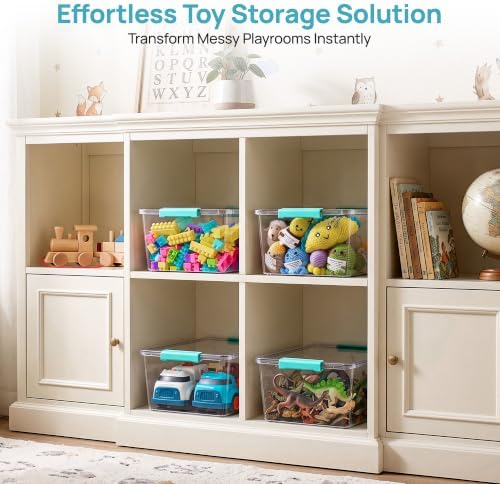 Vtopmart 2 Pack 12 Qt Clear Craft Storage Bins with Lids and Latches - Image 6