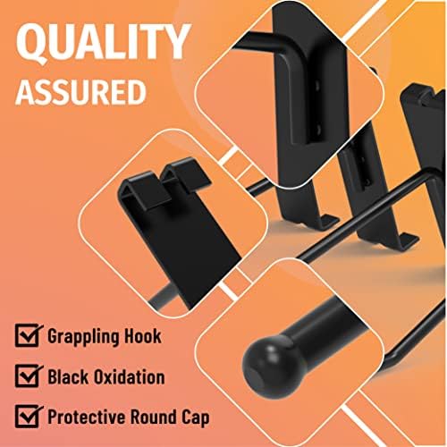HUHOLE 32 Pack 8 Inch Black Gridwall Hooks for 3 × 3 Wire Grid Panel - Image 3