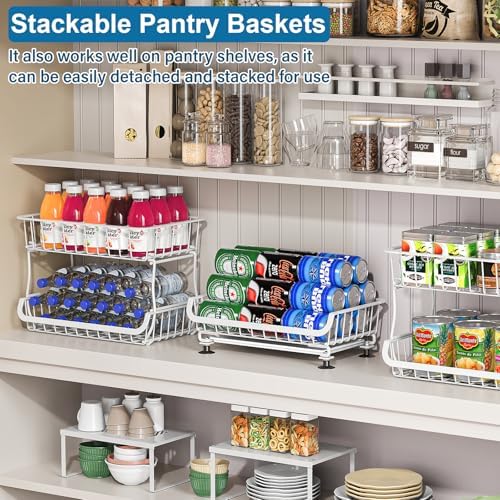 OKZEST 3-Tier Rolling Pantry Floor Organizers and Storage Cart with Wheels - Image 3