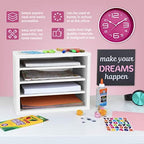 AdirOffice Shelf Desk Organizer, Wood 4-Tiered Stackable Shelves File Mail Organizer Paper Storage, Letter, Document Folder Holder for Office, Home, Classroom and More (White) - Image 6