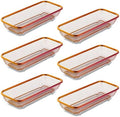 Buyer Star Stainless Steel Cutlery Drawer Organizer Pack of 6, Orange Mesh Storage Baskets with 4 Triangle Racks, Stackable Utensil Holder for Holding Flatware Kitchen Utensil by BuyerStar