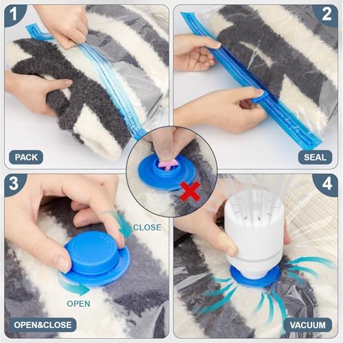 15 Jumbo Vacuum Storage Bags for Bedding with Electric Pump - Image 6