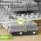 Beborxue Under Bed Storage with Wheels, 2-Pack Under the Bed Storage Containers with Lids, XXL 60L Under Bed Shoes Storage Organizer Bins, Rolling Underbed Storage for Clothes, Shoes, Blankets (Black) - Image 6