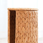 PINXIURY Water Hyacinth Paper Roll Holder, Wicker Toilet Paper Holder Stand for Bathroom, 3 Rolls of Toilet Paper Storage, Toilet Roll Holder Stand for Bathroom and Under Sink - Image 4