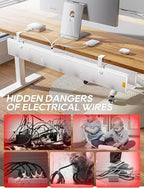 39" No Drill Under Desk Cable Management Tray (White) - Image 6