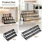 Expandable Spice Rack Organizer for Cabinet, Supports 17.6 lbs Per Tier - Image 3
