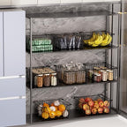 Stackable Wire Metal Baskets Sturdy Cabinet Organizer Wire Pantry Freezer Bin with Handle for Kitchen Fruit Vegetable Organization, Black, 3Packs - Image 4