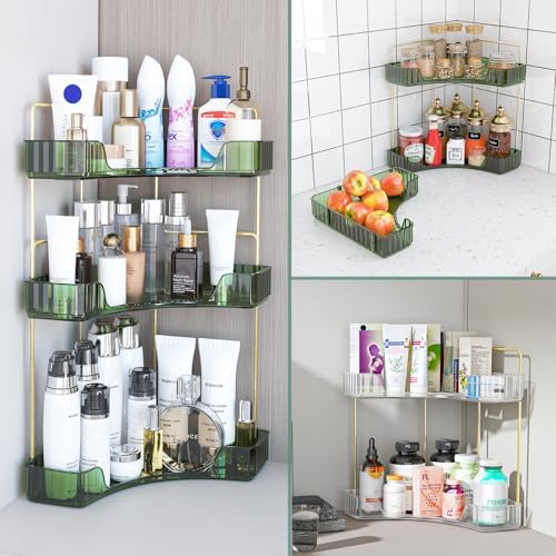 Webetop Corner Bathroom Organizer 3 Tier Makeup Countertop Shelf for Vanity - Image 6