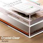 SANRUI Stackable Acrylic Desk Organizer, Paper Tray Organizer, 2-Pack - Image 4