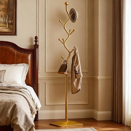8-Hook Metal 68.8in Freestanding Coat Rack Stand, Coat Tree - Image 7