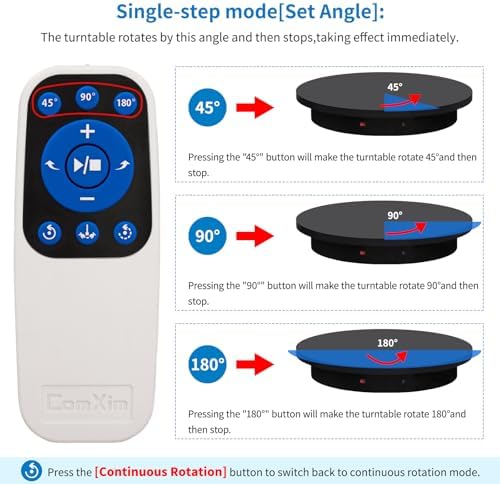 23.6In Remote Large Motorized electric turntable Rotating platform Photography Turntable Motorized lazy susan Base giratoria para for Photography,3D Scanner,Heavy duty display(Load Range:220~500lbs) - Image 4