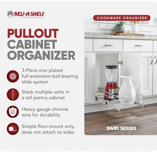 Rev-A-Shelf Pullout Organizer for Cabinets, Min Opening Width of 11.5" - Image 6
