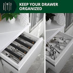 Bamboo Drawer Dividers Organizers, Adjustable Drawer Separator Splitters, 17–22 Inches Expandable Drawer Divider Organizer for Large Utensils, Kitchen, Bedroom, Dresser & Office Drawers 4-Pack, Black - Image 7