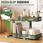 Under Sink Organizer 4-Pack, Metal 2-Tier Pull-Out Cabinet Shelf with Slide-Out Mesh Drawers, Height Adjustable, Space-Saving Under Sink Storage Racks for Kitchen, Bathroom, Laundry Room,Dark Green - Image 5