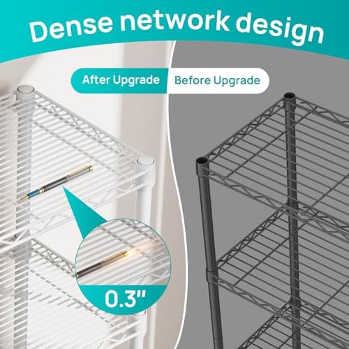 SINGAYE Metal Shelves Wire Shelving Storage Standing Adjustable Shelf Unit - Image 3