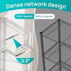 SINGAYE Metal Shelves Wire Shelving Storage Standing Adjustable Shelf Unit - Image 3