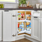 Rev-A-Shelf 32" Kidney Shaped Dual Tier Lazy Susan for Corner Base Cabinets - Image 2