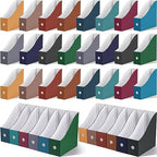 Colarr 36 Pack Cardboard Magazine Holder 12 Colors Magazine File Holder Magazine Storage Box Office Folders Organizer File Folder Bin for Home Office School Desk Supplies (Fresh Color) by Colarr