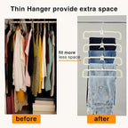 60 Pack White Velvet Felt Pants Hangers with 60 Hooks, Heavy Duty Space Saving Clothes Hangers with 360° Swivel Hook, Non Slip Thin Cute Flocked Design for Shirts, Coats, Dresses & Closet Organization - Image 2