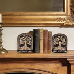 Tree of Life Bookends, Black Gold 2 Non-Skid Heavy Decorative Bookends for Shelves Or Bookcase, Elegant Bookends for Library Office Decor, Home Décor Gift - Image 7