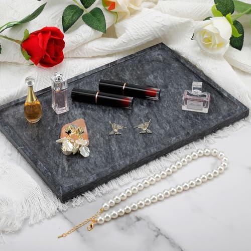 Real Luxurious Natural Marble Tray - 12x8 Inch Marble Vanity Tray - Image 5