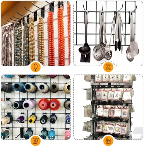 100 Pack 8 Inch Gridwall Hooks Heavy Duty Metal Hangers 20 Lbs Capacity - Image 6