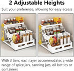 Ceetug 3 Tier Foldable Spice Rack, White - Image 4