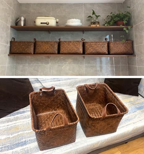 GIB Wicker Woven Storage Baskets for Organizing Blankets Laundry Shelves - Image 6